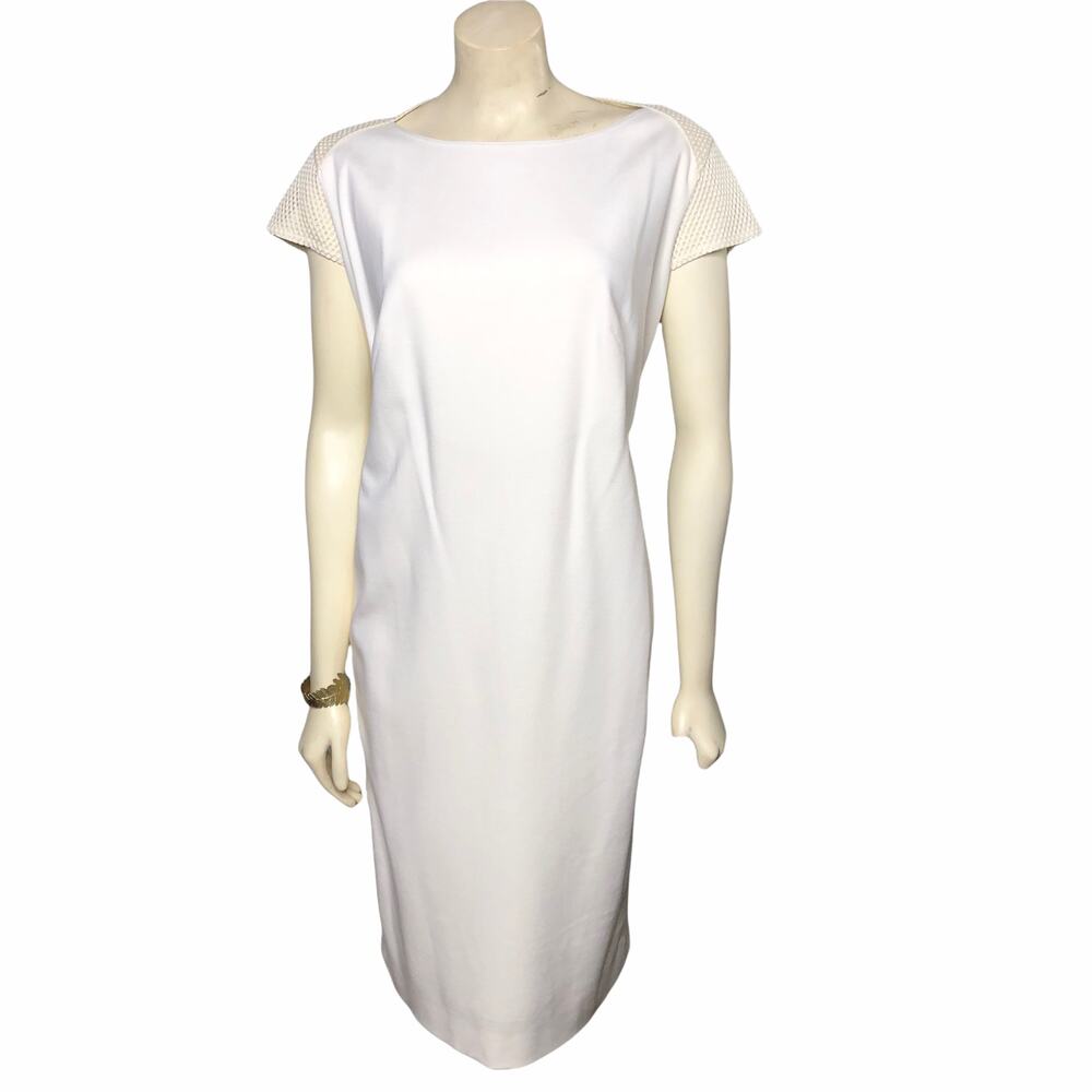 Akris Punto Cream Cap Sleeve Dress